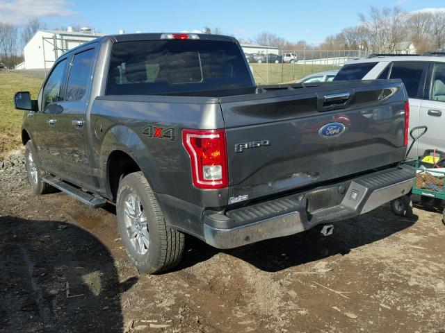 1FTEW1EP7GKF74853 - 2016 FORD F150 SUPER GRAY photo 3