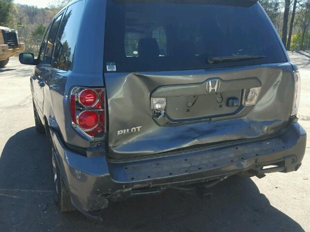 5FNYF28787B012438 - 2007 HONDA PILOT EXL GRAY photo 9