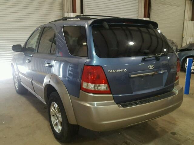 KNDJD733955365150 - 2005 KIA SORENTO EX BLUE photo 3