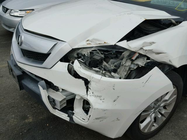 5J8TB2H50CA000342 - 2012 ACURA RDX TECHNO WHITE photo 9