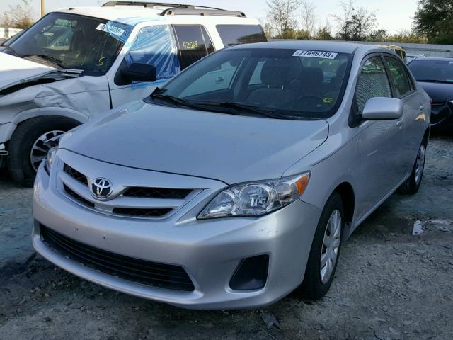 2T1BU4EE3BC707949 - 2011 TOYOTA COROLLA BA SILVER photo 2