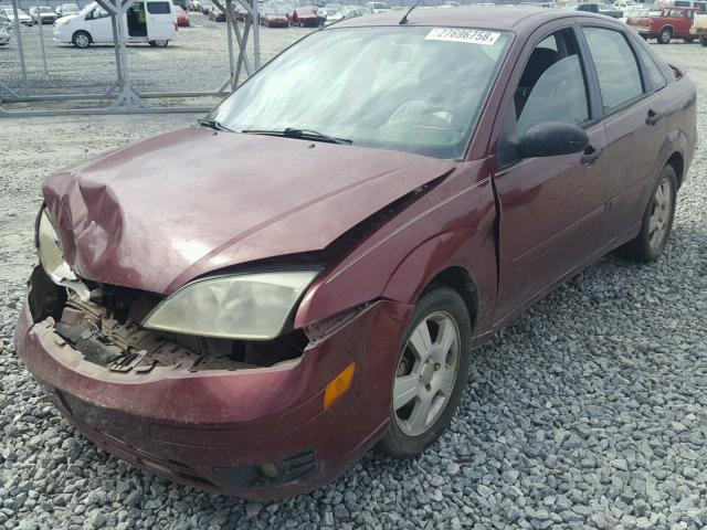 1FAFP34N87W191869 - 2007 FORD FOCUS ZX4 MAROON photo 2