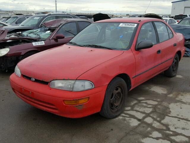 1Y1SK5285SZ074379 - 1995 GEO PRIZM LSI RED photo 2