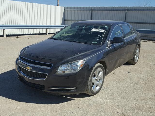 1G1ZH57B69F188580 - 2009 CHEVROLET MALIBU 1LT BLACK photo 2