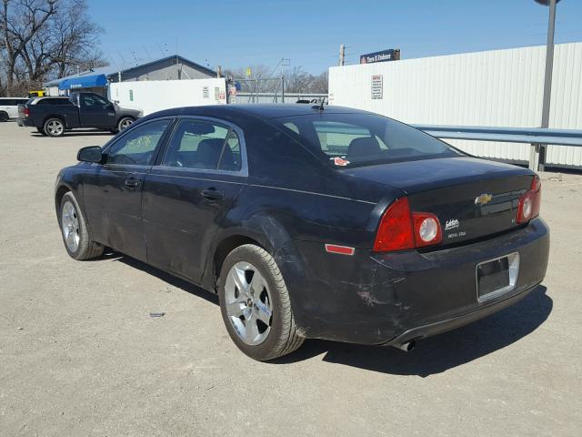 1G1ZH57B69F188580 - 2009 CHEVROLET MALIBU 1LT BLACK photo 3