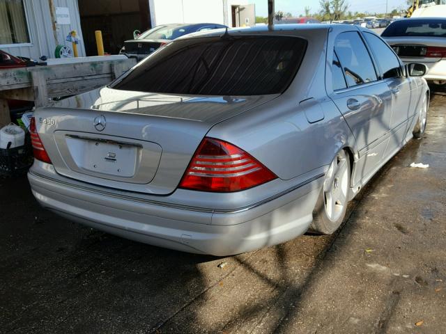 WDBNG70J54A389008 - 2004 MERCEDES-BENZ S 430 SILVER photo 4