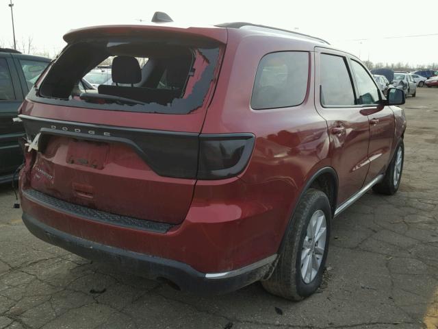 1C4RDJAG9FC145980 - 2015 DODGE DURANGO SX RED photo 4