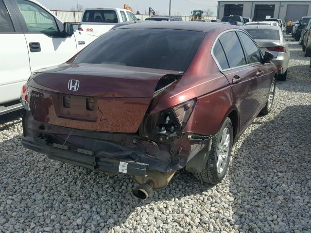 JHMCP264X8C027486 - 2008 HONDA ACCORD LXP BURGUNDY photo 4