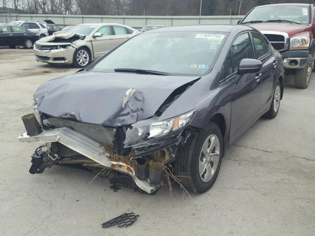 2HGFB2F51FH503058 - 2015 HONDA CIVIC LX SILVER photo 2