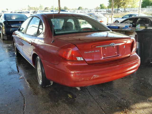 1FAFP55S01G285231 - 2001 FORD TAURUS SES RED photo 3