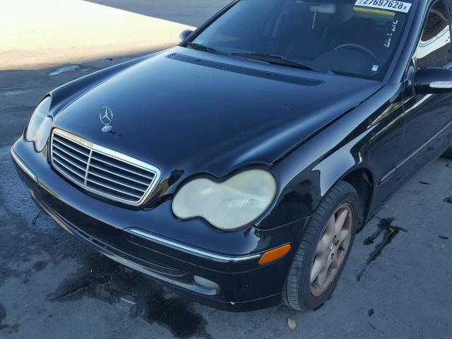 WDBRF64J03F436648 - 2003 MERCEDES-BENZ C 320 BLACK photo 9