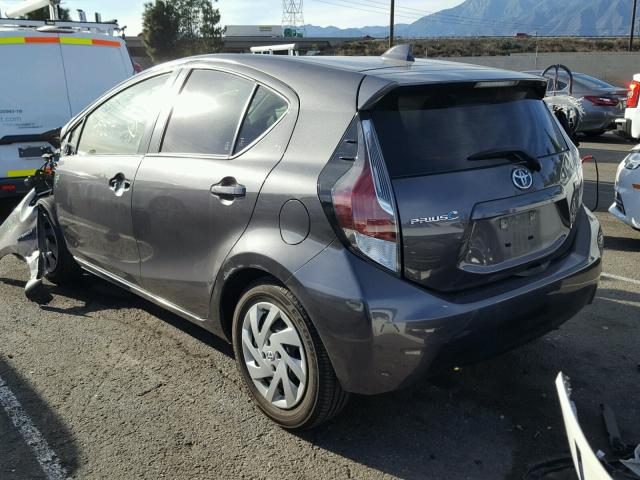 JTDKDTB32F1578173 - 2015 TOYOTA PRIUS C CHARCOAL photo 3