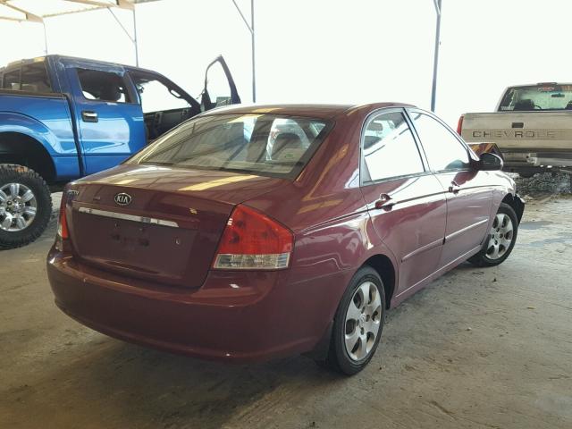 KNAFE121875421658 - 2007 KIA SPECTRA EX MAROON photo 4