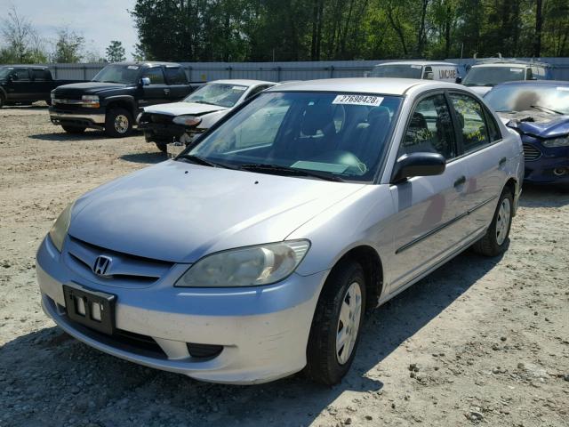 1HGES16384L004410 - 2004 HONDA CIVIC DX V SILVER photo 2