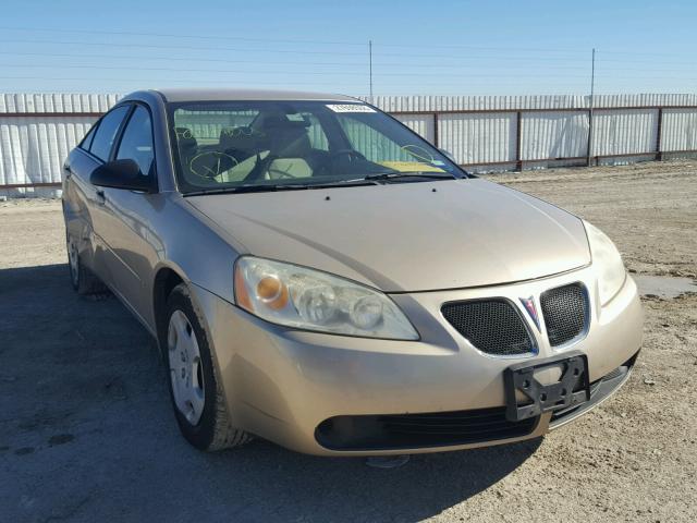 1G2ZF58B274126280 - 2007 PONTIAC G6 VALUE L GOLD photo 1