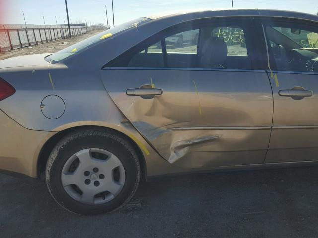 1G2ZF58B274126280 - 2007 PONTIAC G6 VALUE L GOLD photo 9