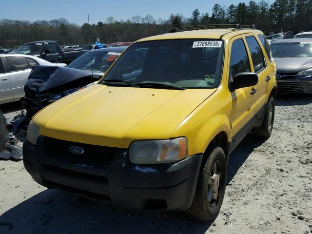 1FMYU01132KB87901 - 2002 FORD ESCAPE XLS YELLOW photo 2