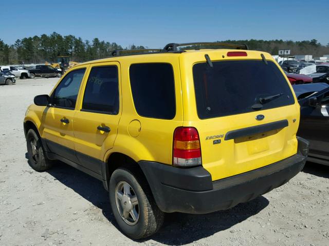 1FMYU01132KB87901 - 2002 FORD ESCAPE XLS YELLOW photo 3