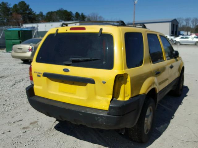 1FMYU01132KB87901 - 2002 FORD ESCAPE XLS YELLOW photo 4