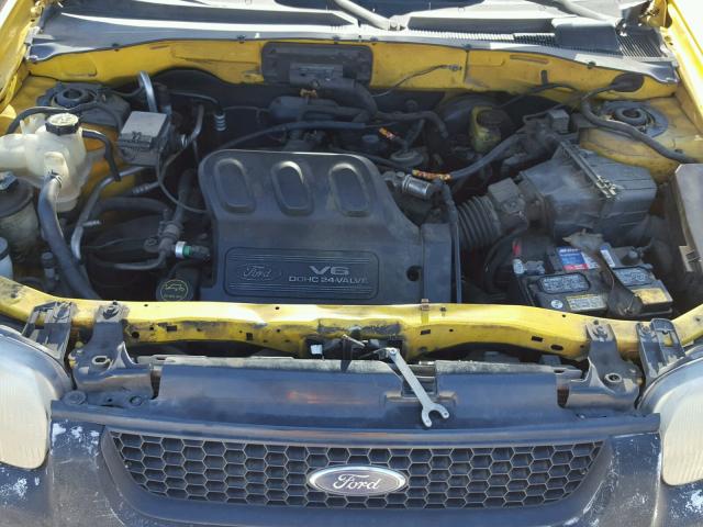 1FMYU01132KB87901 - 2002 FORD ESCAPE XLS YELLOW photo 7