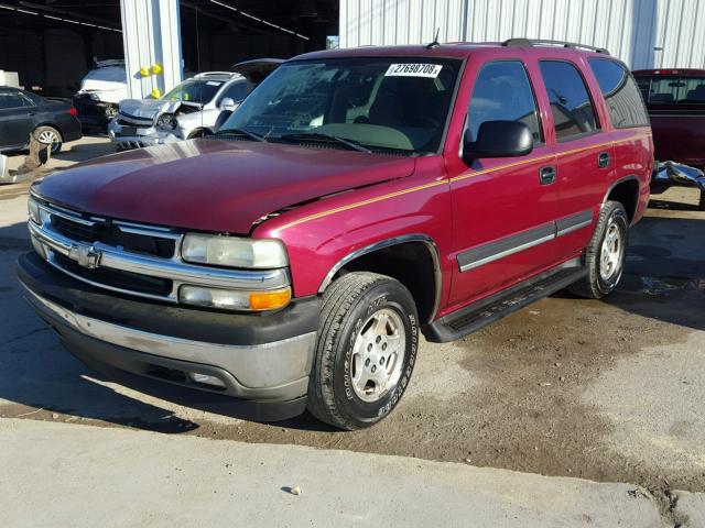 1GNEC13T35R117266 - 2005 CHEVROLET TAHOE C150 MAROON photo 2