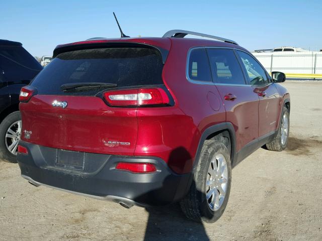 1C4PJMDS8EW206816 - 2014 JEEP CHEROKEE L RED photo 4