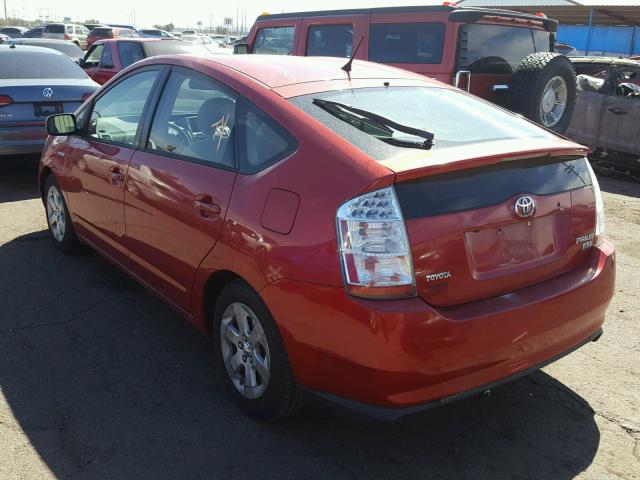 JTDKB20U867533991 - 2006 TOYOTA PRIUS RED photo 3