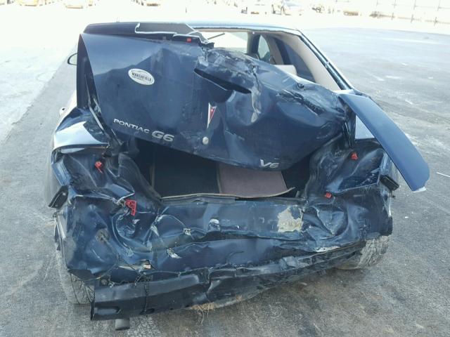 1G2ZG57N184150886 - 2008 PONTIAC G6 BASE BLUE photo 9