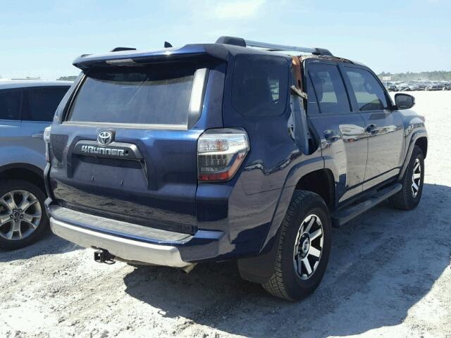 JTEBU5JR0H5424201 - 2017 TOYOTA 4RUNNER SR BLUE photo 4