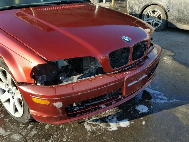 WBABR3347YEA83486 - 2000 BMW 323 CI RED photo 9