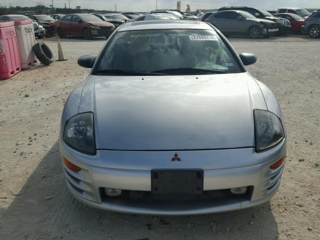 4A3AC84HX1E180731 - 2001 MITSUBISHI ECLIPSE GT SILVER photo 9