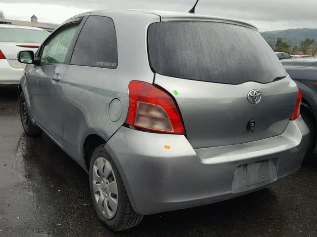 JTDJT923175106932 - 2007 TOYOTA YARIS GRAY photo 3