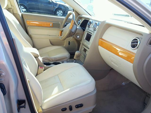 3LNHM26T88R615732 - 2008 LINCOLN MKZ BEIGE photo 5