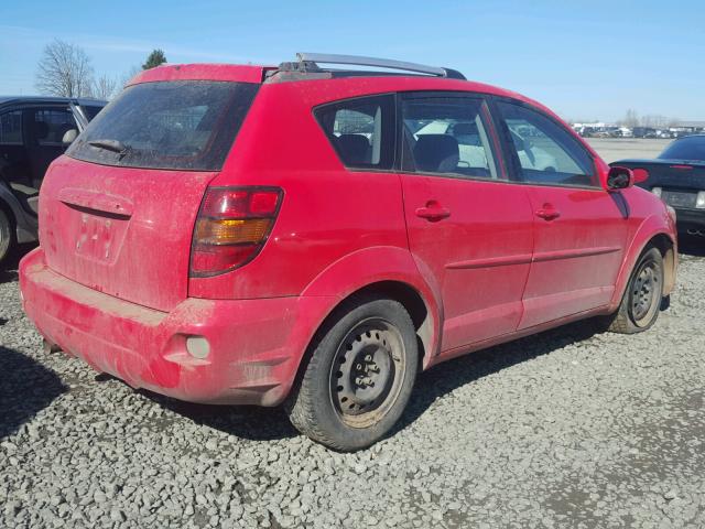 5Y2SL63885Z430608 - 2005 PONTIAC VIBE RED photo 4