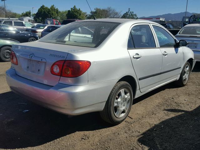 1NXBR32E54Z324211 - 2004 TOYOTA COROLLA CE SILVER photo 4