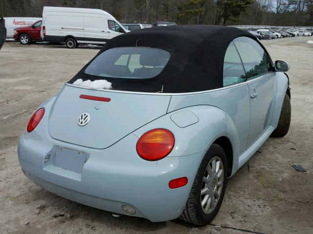 3VWCM21Y74M309935 - 2004 VOLKSWAGEN NEW BEETLE 蓝色 照片 4