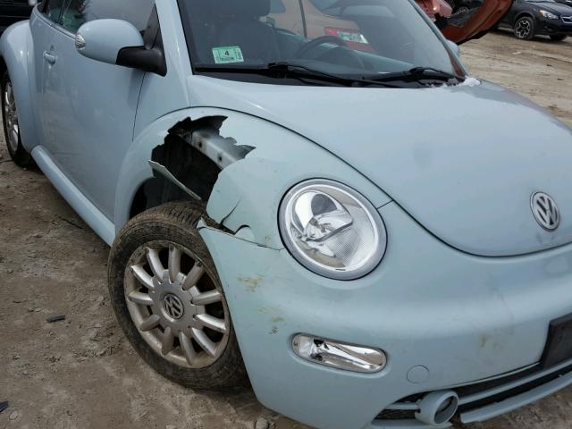 3VWCM21Y74M309935 - 2004 VOLKSWAGEN NEW BEETLE BLUE photo 9