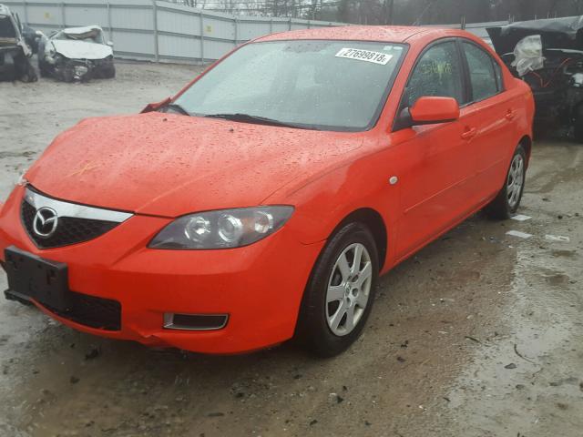 JM1BK12F681778934 - 2008 MAZDA 3 I RED photo 2