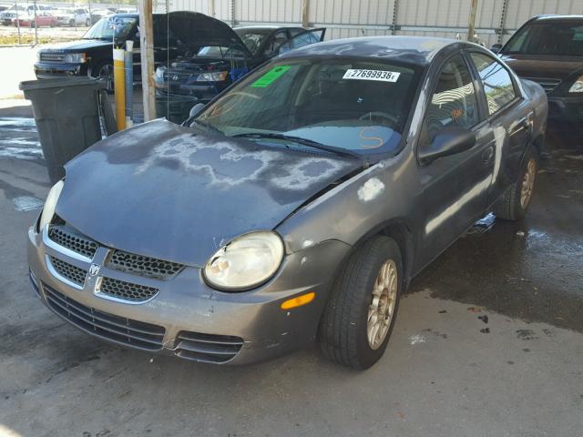 1B3ES56C74D500865 - 2004 DODGE NEON SXT CHARCOAL photo 2