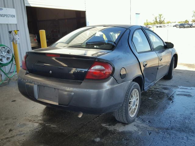 1B3ES56C74D500865 - 2004 DODGE NEON SXT CHARCOAL photo 4