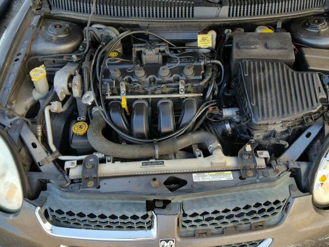 1B3ES56C74D500865 - 2004 DODGE NEON SXT CHARCOAL photo 7