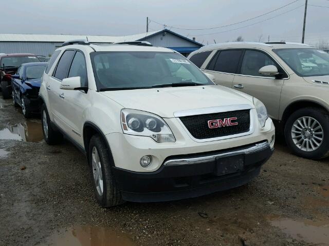 1GKEV33738J185544 - 2008 GMC ACADIA SLT WHITE photo 1