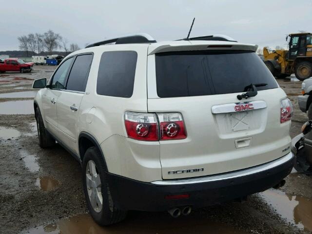 1GKEV33738J185544 - 2008 GMC ACADIA SLT WHITE photo 3