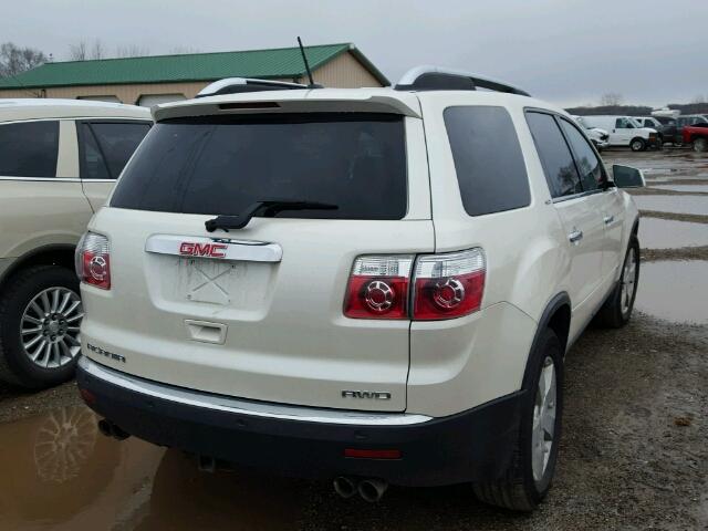 1GKEV33738J185544 - 2008 GMC ACADIA SLT WHITE photo 4