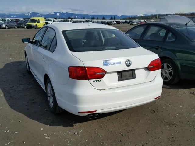 3VW2K7AJXCM469520 - 2012 VOLKSWAGEN JETTA BASE WHITE photo 3