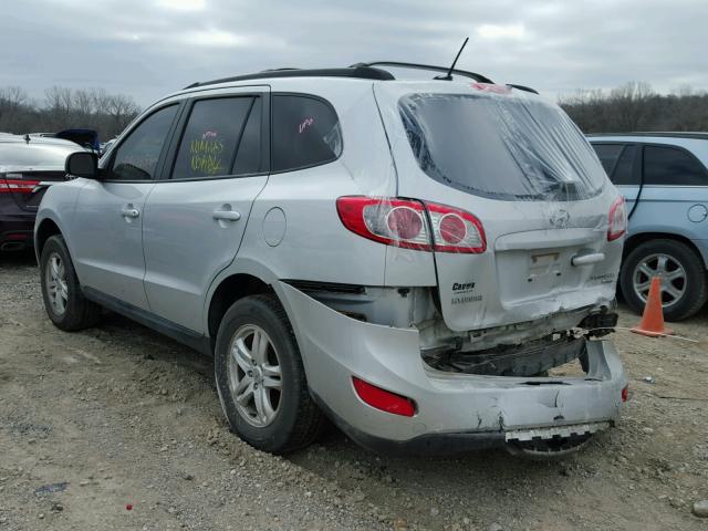 5XYZGDAB5BG031736 - 2011 HYUNDAI SANTA FE G SILVER photo 3