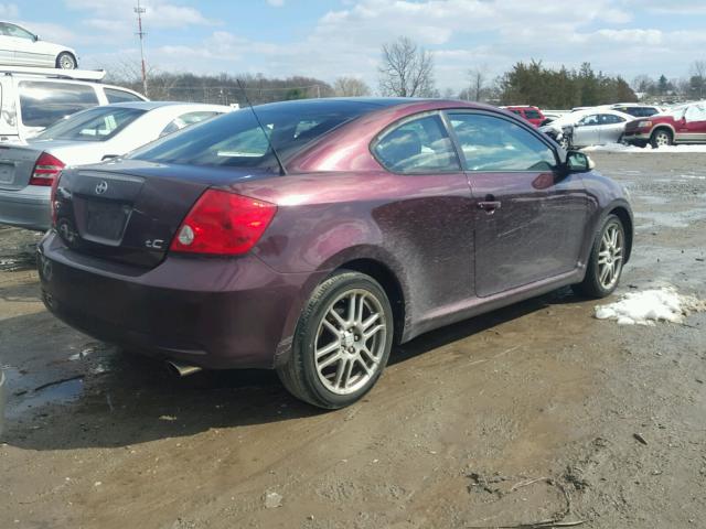 JTKDE177150045721 - 2005 TOYOTA SCION TC MAROON photo 4