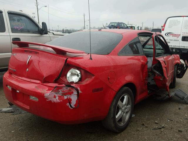 1G2AL15F377280582 - 2007 PONTIAC G5 RED photo 4