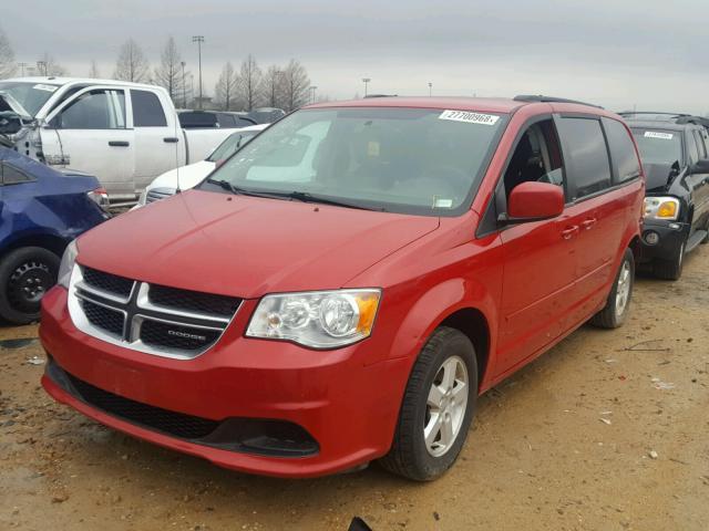 2C4RDGCGXCR210158 - 2012 DODGE GRAND CARA RED photo 2