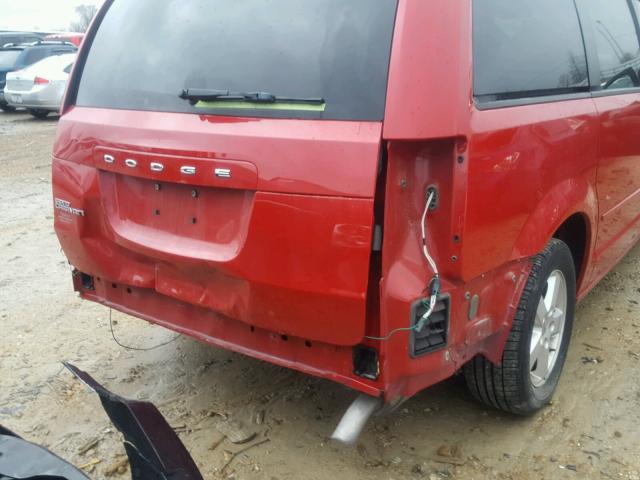 2C4RDGCGXCR210158 - 2012 DODGE GRAND CARA RED photo 9